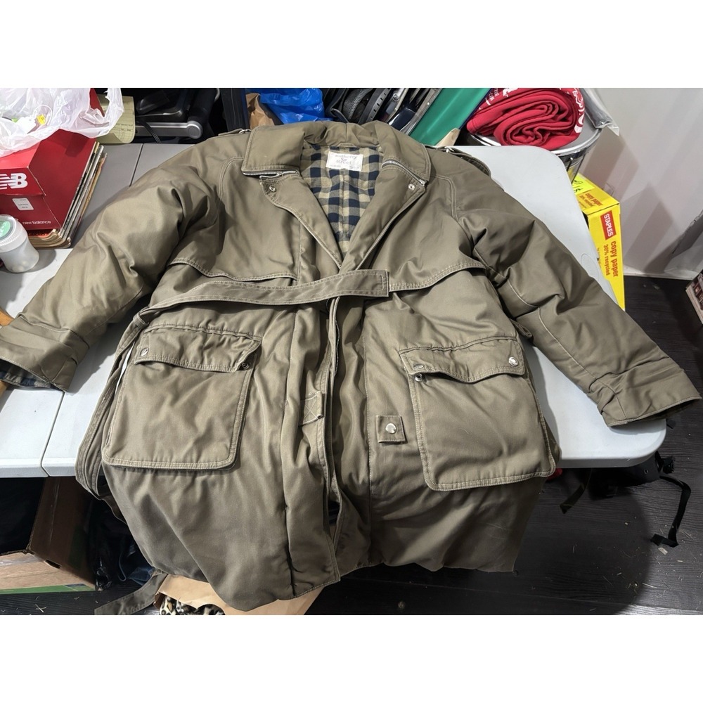 Vtg Mulberry Street M Long Belted Puffer Coat Rn 49469‎